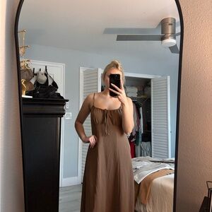 Ambiance Brown Midi Dress